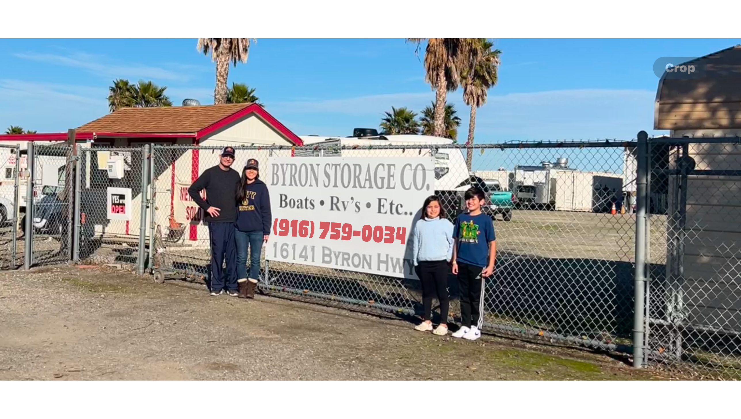 byron, boat, rv, storage, family, gate